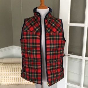 J Crew Mountain Puffer Vest in Tartan Plaid